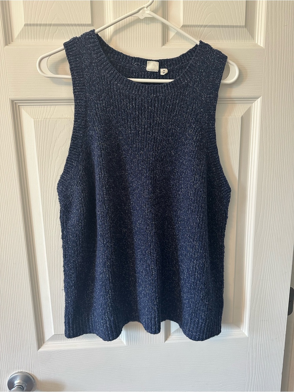 GAP Navy Sleeveless Crewneck Knit Tank